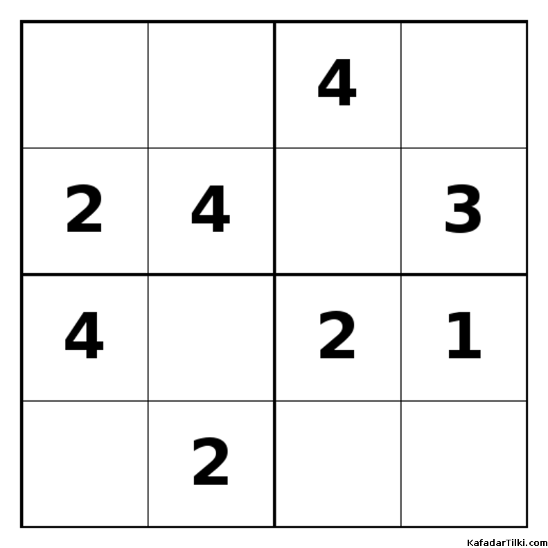 Orta Seviye Mini Sudoku (4x4), Kitap 6 - 4