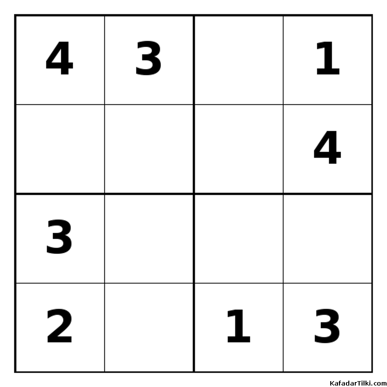 Orta Seviye Mini Sudoku (4x4), Kitap 6 - 5