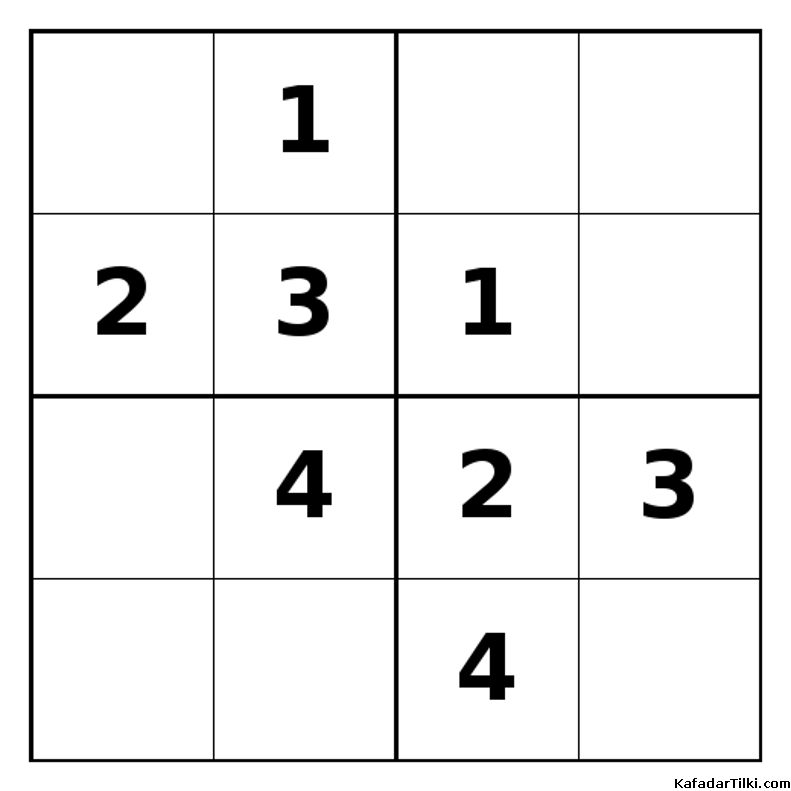 Orta Seviye Mini Sudoku (4x4), Kitap 6 - 7