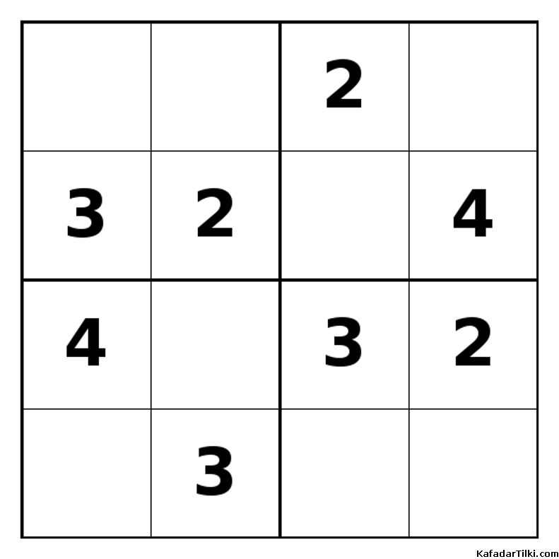 Orta Seviye Mini Sudoku (4x4), Kitap 6 - 9