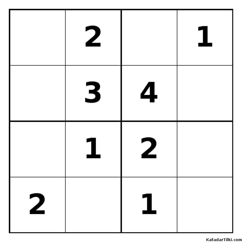 Orta Seviye Mini Sudoku (4x4), Kitap 7 - 3
