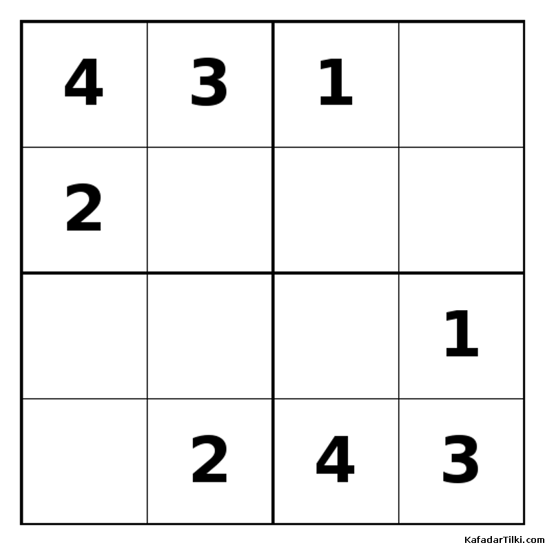 Orta Seviye Mini Sudoku (4x4), Kitap 7 - 4