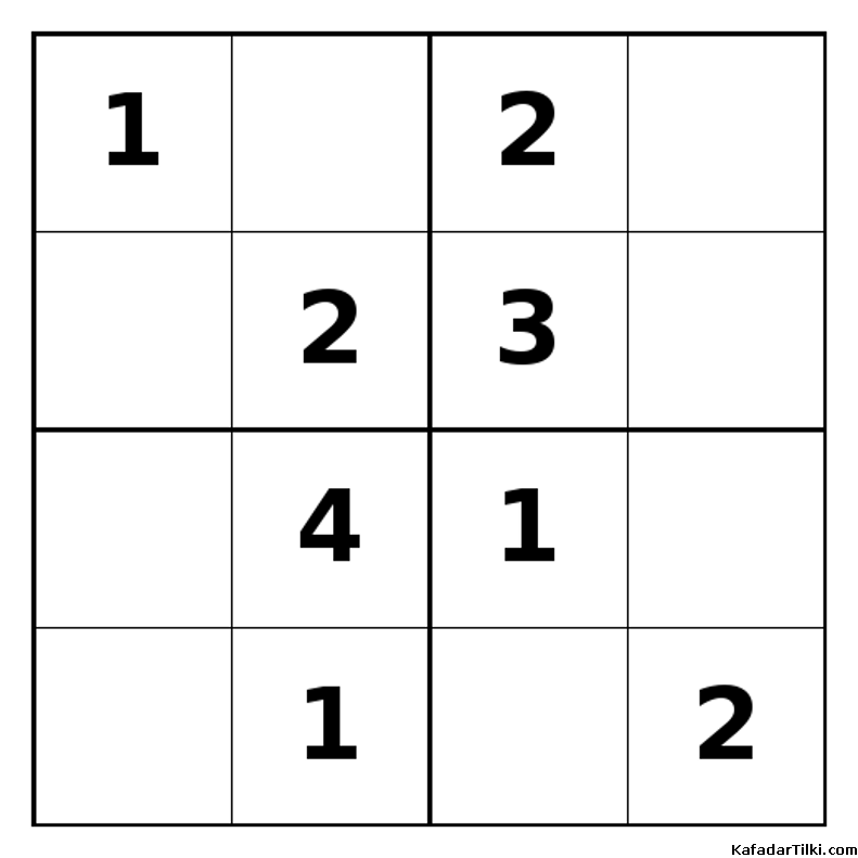 Orta Seviye Mini Sudoku (4x4), Kitap 7 - 5