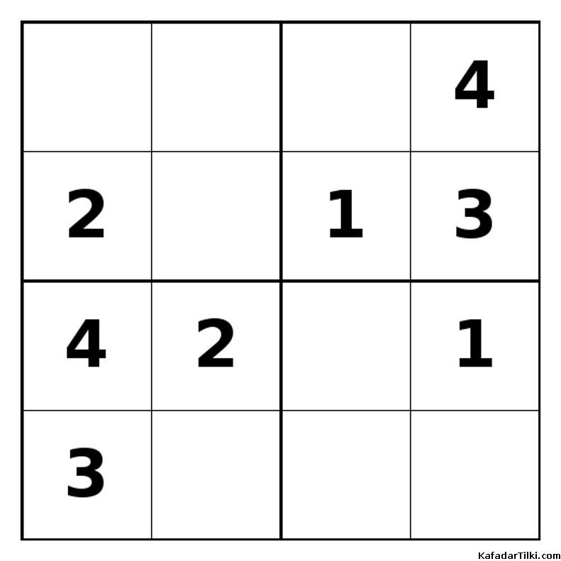 Orta Seviye Mini Sudoku (4x4), Kitap 7 - 7