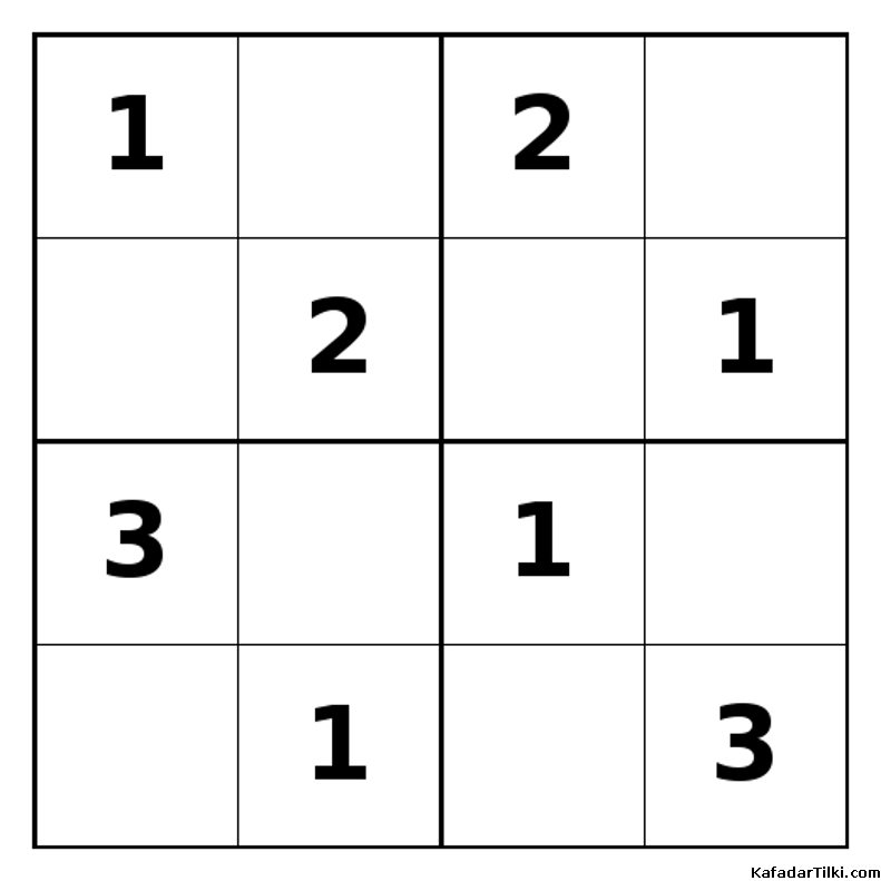 Orta Seviye Mini Sudoku (4x4), Kitap 7 - 8