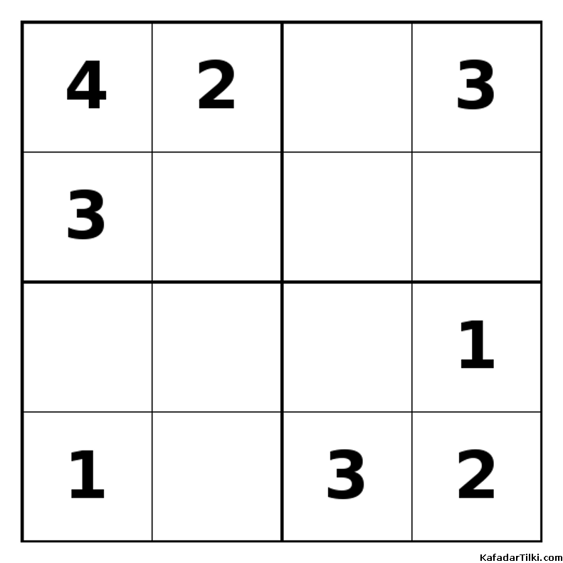 Orta Seviye Mini Sudoku (4x4), Kitap 7 - 9