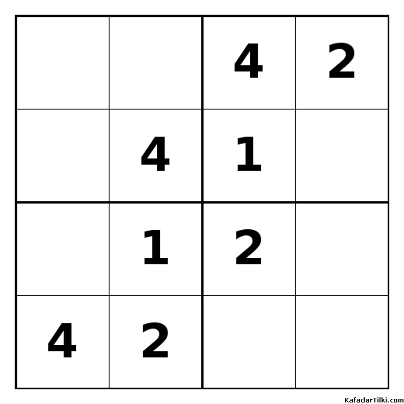 Orta Seviye Mini Sudoku (4x4), Kitap 8 - 1