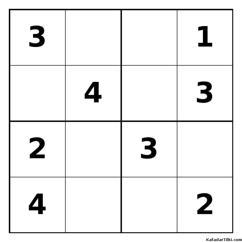 Orta Seviye Mini Sudoku (4x4), Kitap 8 - 7