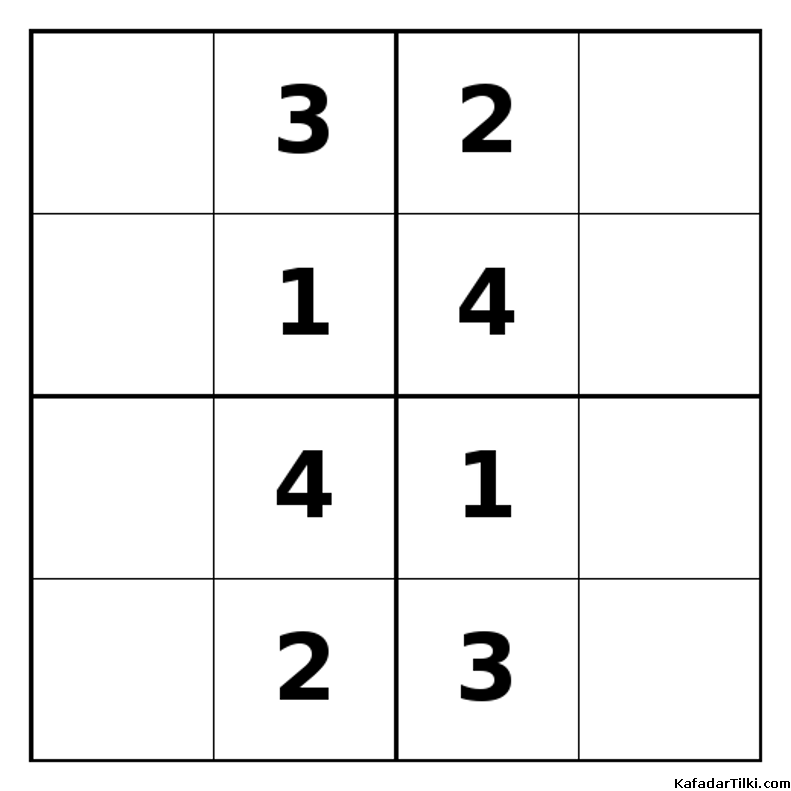 Orta Seviye Mini Sudoku (4x4), Kitap 8 - 8