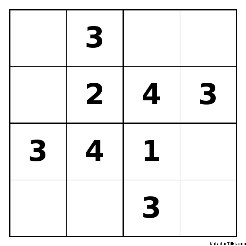 Orta Seviye Mini Sudoku (4x4), Kitap 9 - 1