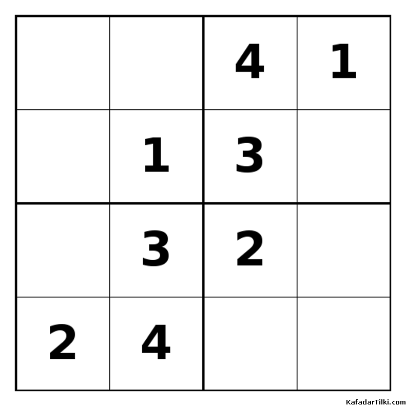 Orta Seviye Mini Sudoku (4x4), Kitap 9 - 4