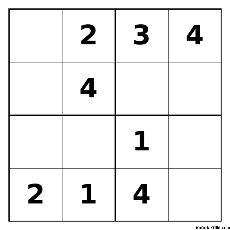 Orta Seviye Mini Sudoku (4x4), Kitap 9 - 5