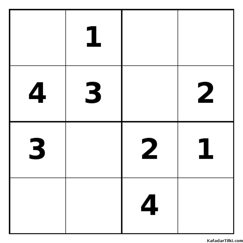 Orta Seviye Mini Sudoku (4x4), Kitap 9 - 6