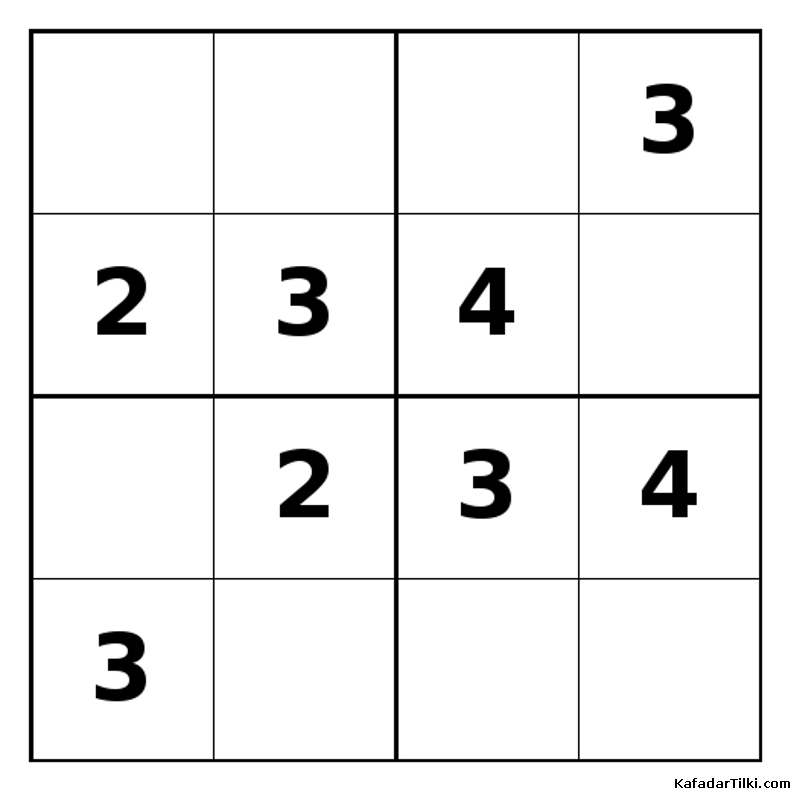 Orta Seviye Mini Sudoku (4x4), Kitap 9 - 7