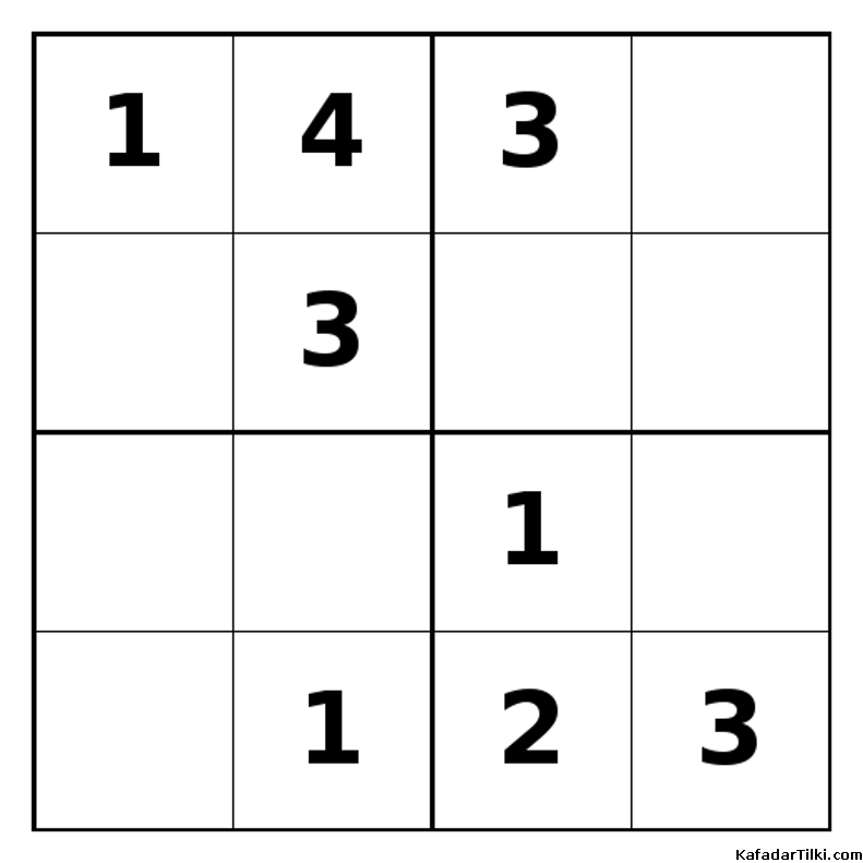 Orta Seviye Mini Sudoku (4x4), Kitap 9 - 9