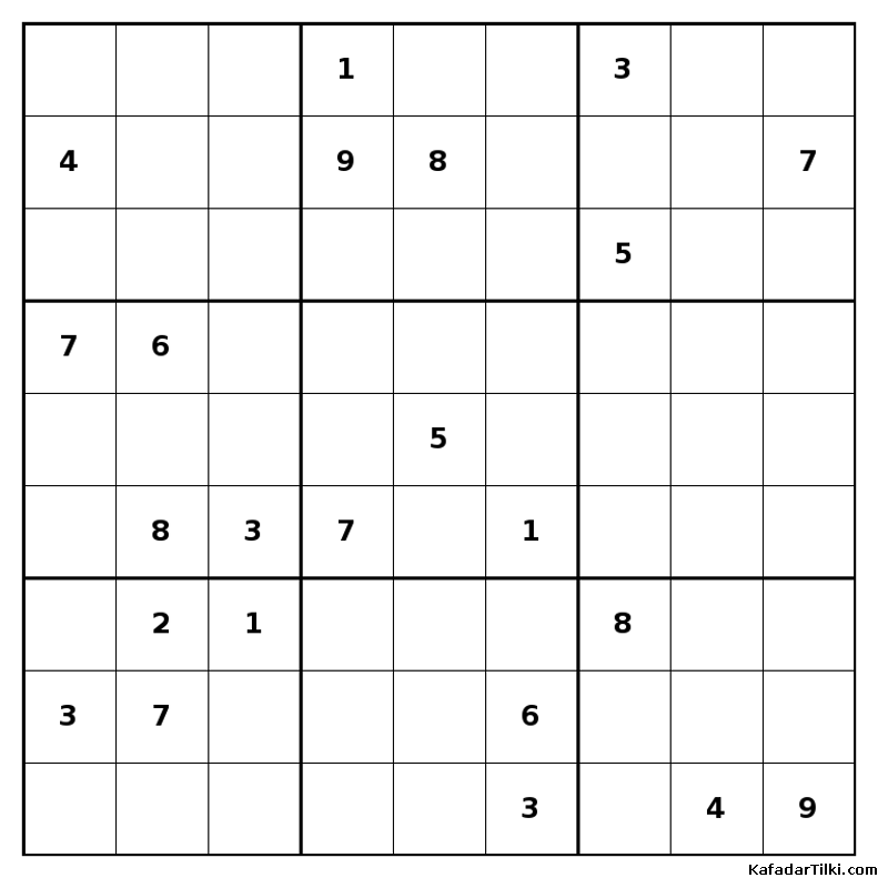 Orta Seviye Sudoku, Kitap 1 - 7