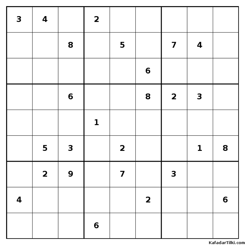 Orta Seviye Sudoku, Kitap 17 - 1