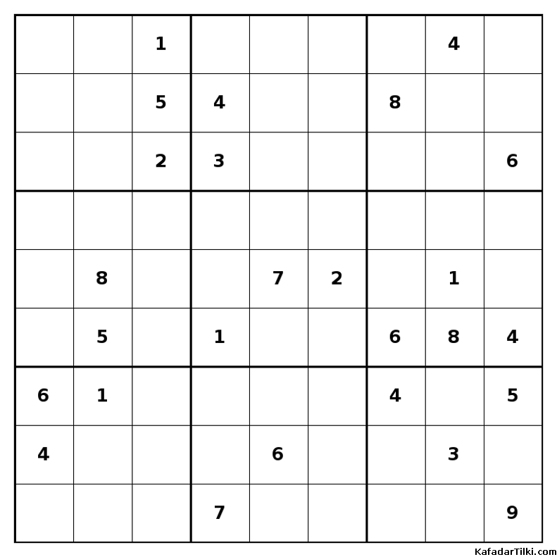 Orta Seviye Sudoku, Kitap 7 - 7