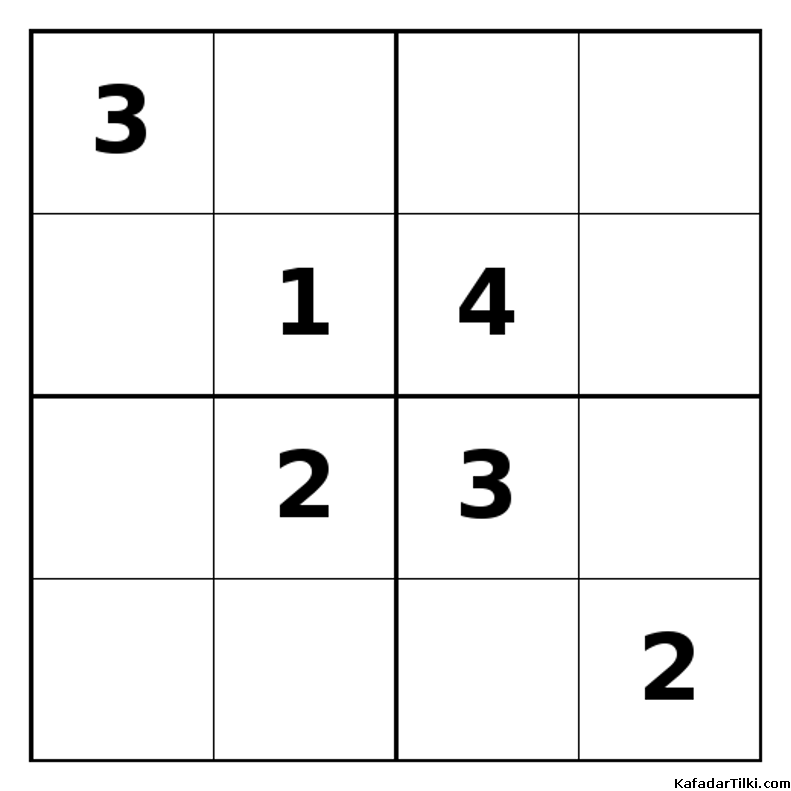 Zor Mini Sudoku (4x4), Kitap 1 - 2