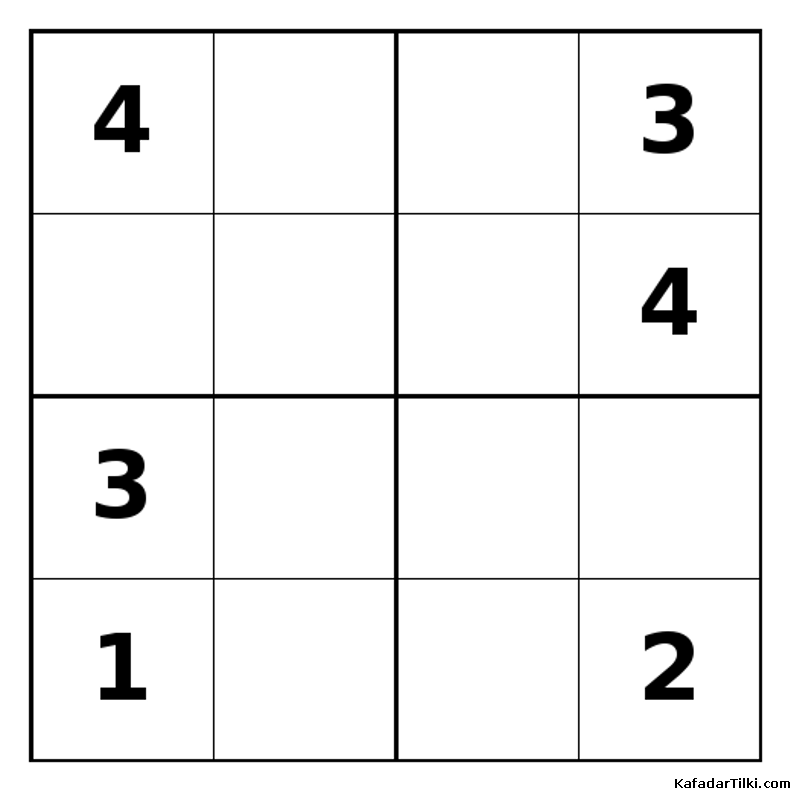Zor Mini Sudoku (4x4), Kitap 1 - 4