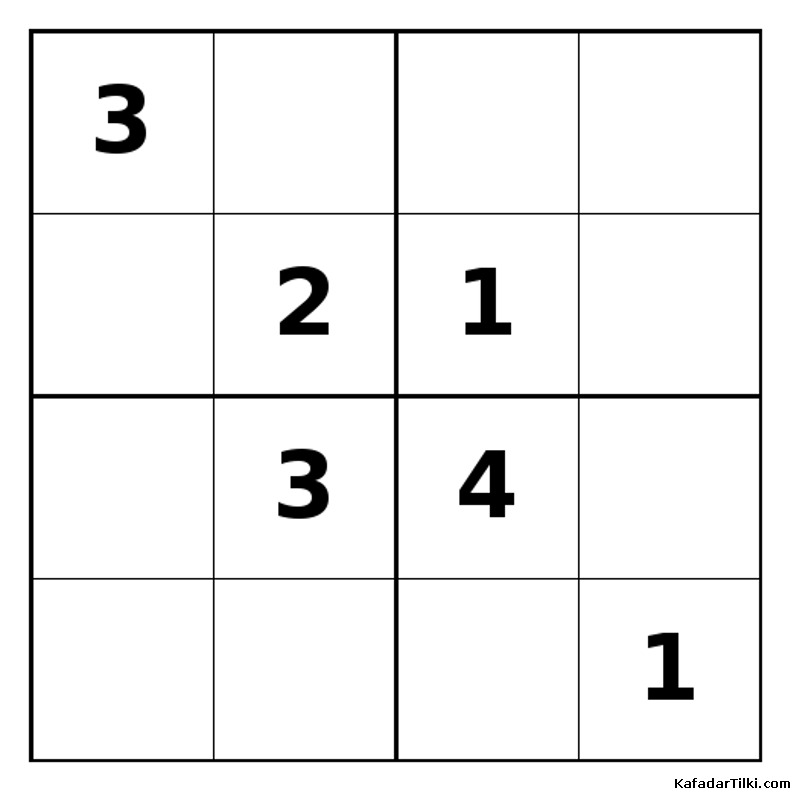 Zor Mini Sudoku (4x4), Kitap 1 - 6