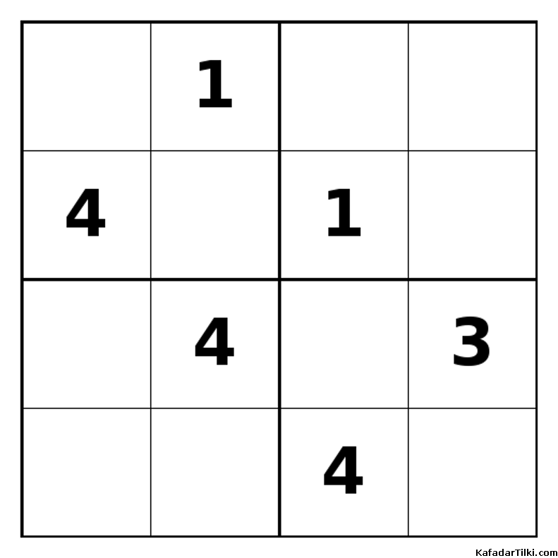 Zor Mini Sudoku (4x4), Kitap 1 - 8