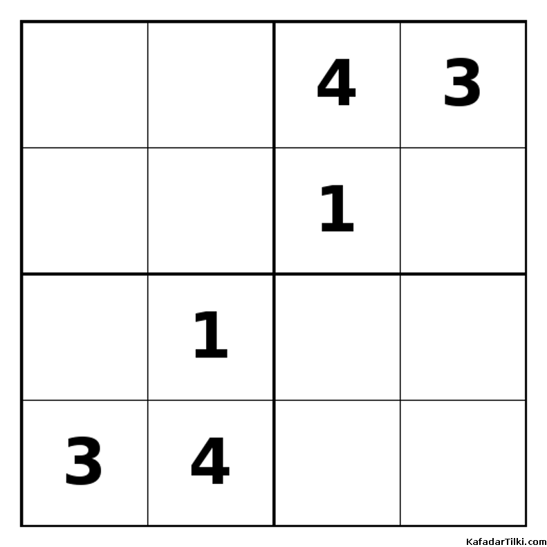 Zor Mini Sudoku (4x4), Kitap 1 - 10