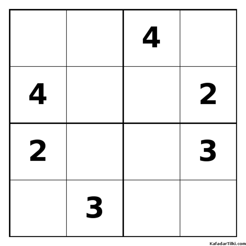 Zor Mini Sudoku (4x4), Kitap 10 - 1