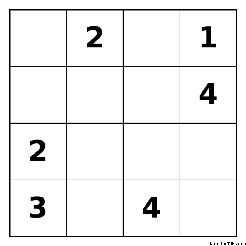 Zor Mini Sudoku (4x4), Kitap 10 - 2