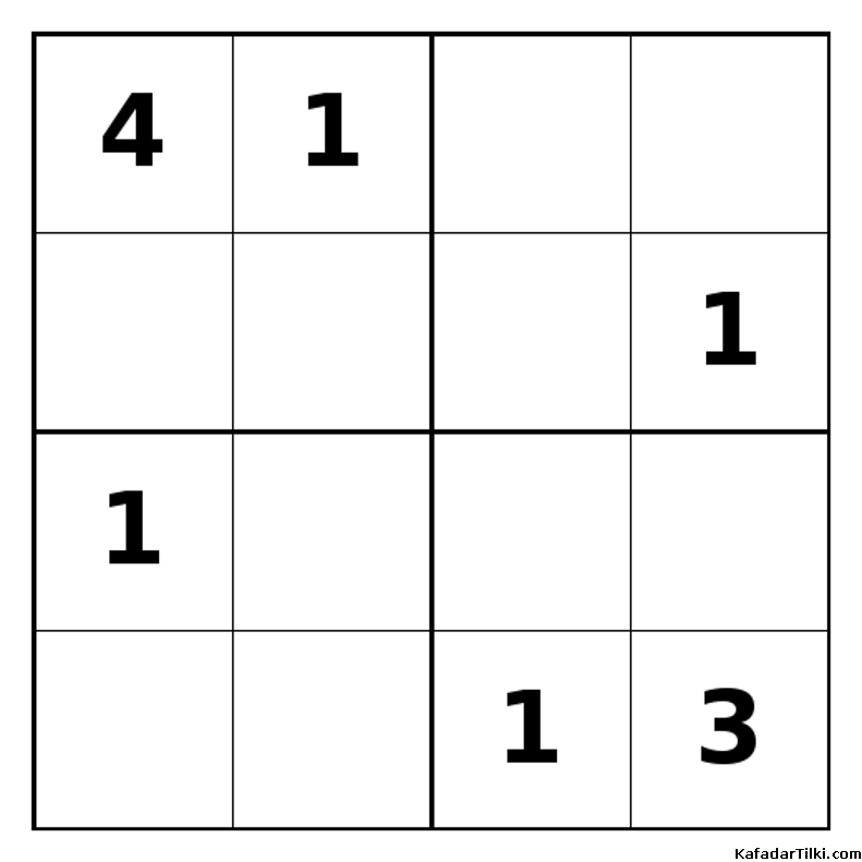 Zor Mini Sudoku (4x4), Kitap 11 - 4
