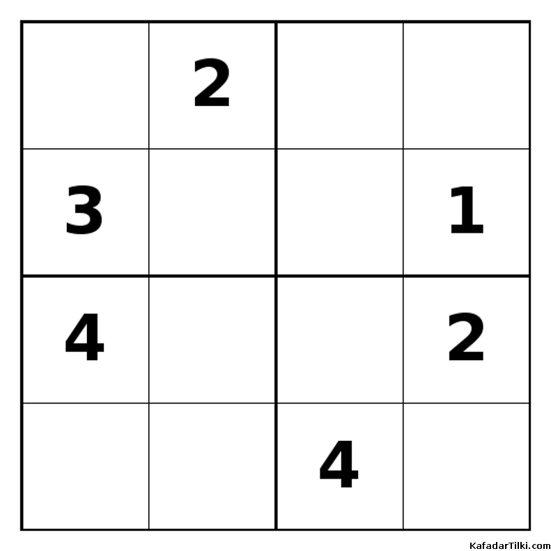 Zor Mini Sudoku (4x4), Kitap 12 - 1