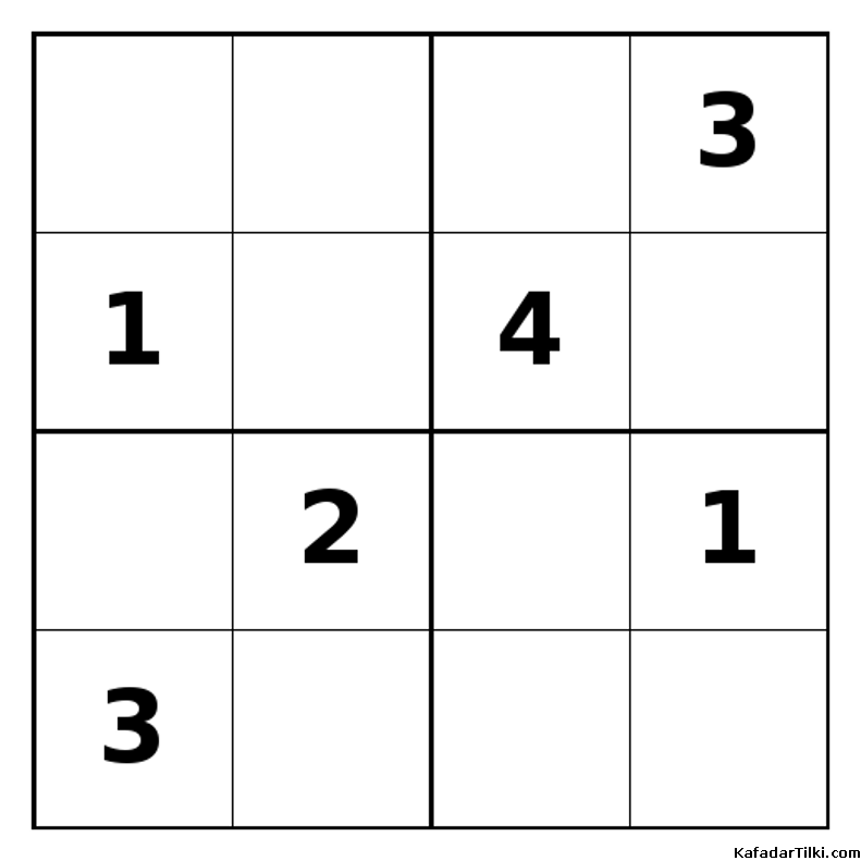 Zor Mini Sudoku (4x4), Kitap 12 - 6