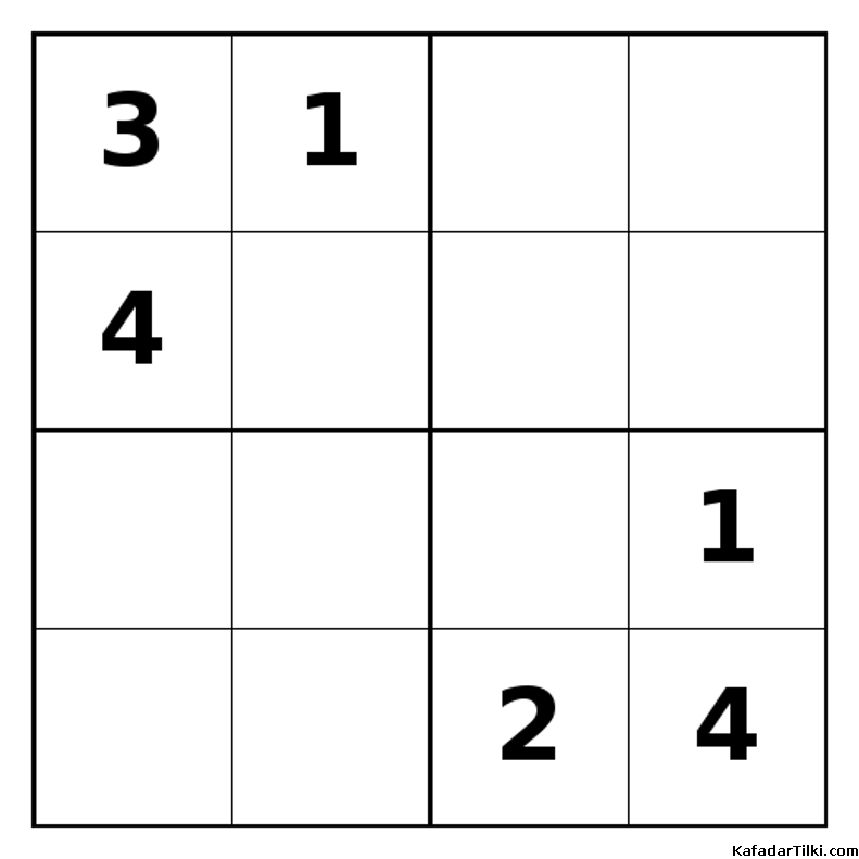 Zor Mini Sudoku (4x4), Kitap 12 - 9