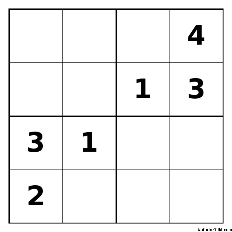 Zor Mini Sudoku (4x4), Kitap 13 - 8