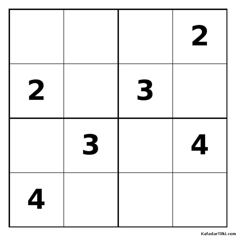 Zor Mini Sudoku (4x4), Kitap 13 - 9