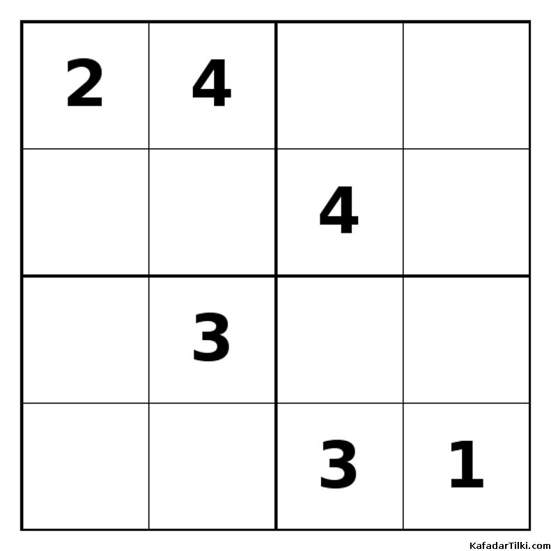 Zor Mini Sudoku (4x4), Kitap 15 - 6