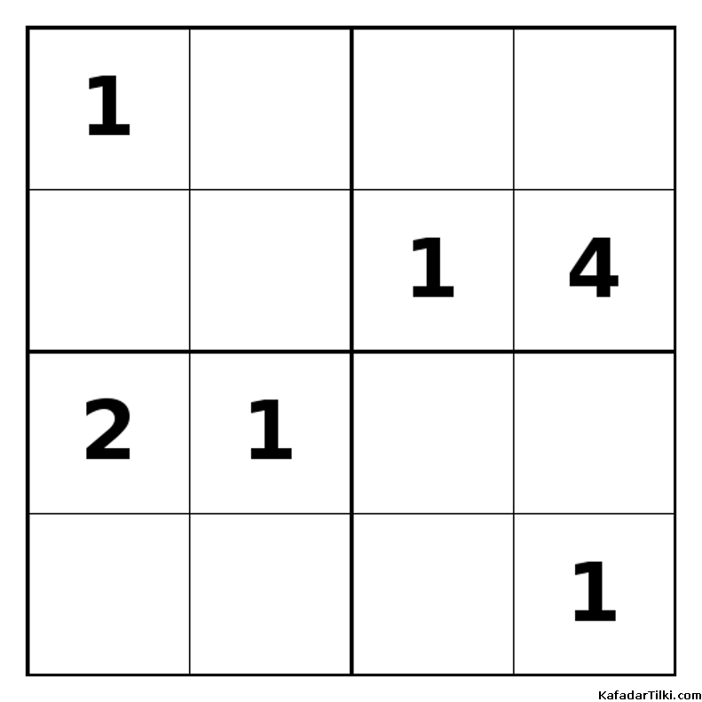 Zor Mini Sudoku (4x4), Kitap 17 - 1