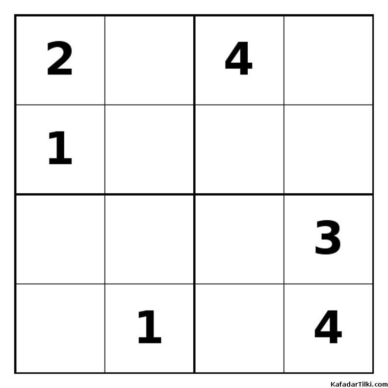 Zor Mini Sudoku (4x4), Kitap 17 - 6