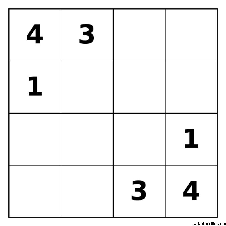 Zor Mini Sudoku (4x4), Kitap 18 - 2