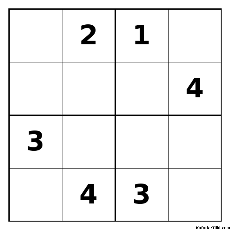 Zor Mini Sudoku (4x4), Kitap 18 - 4