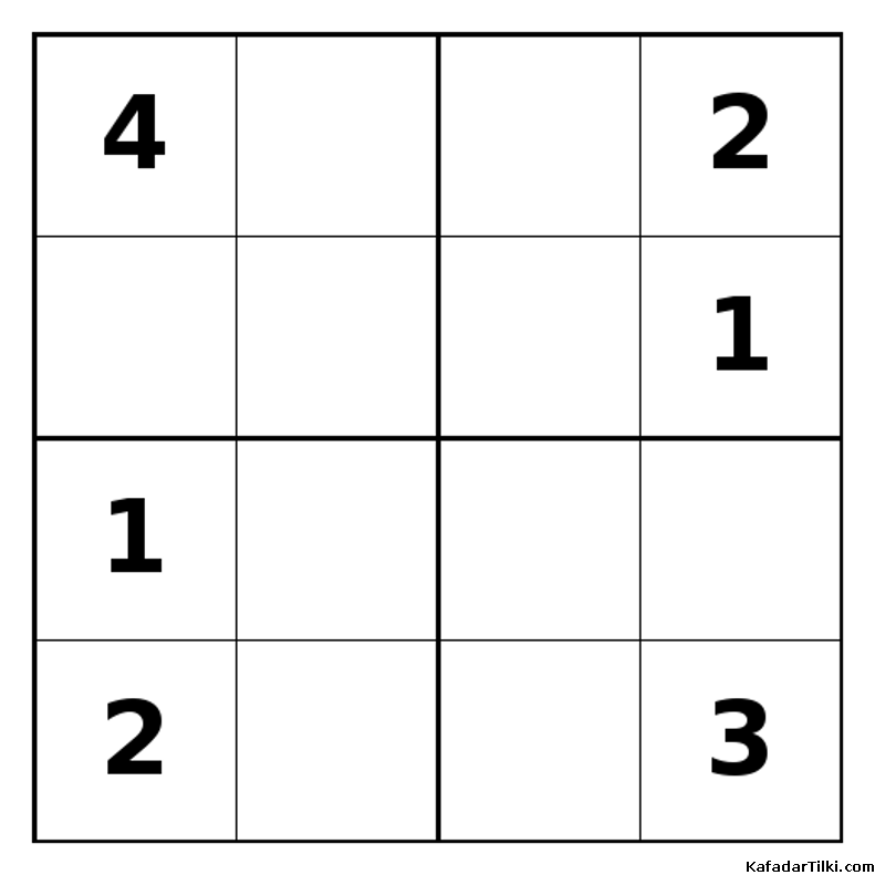 Zor Mini Sudoku (4x4), Kitap 18 - 6