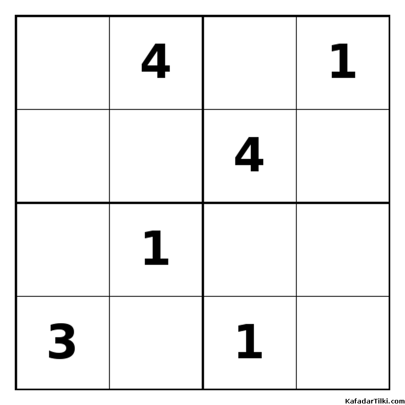 Zor Mini Sudoku (4x4), Kitap 18 - 8