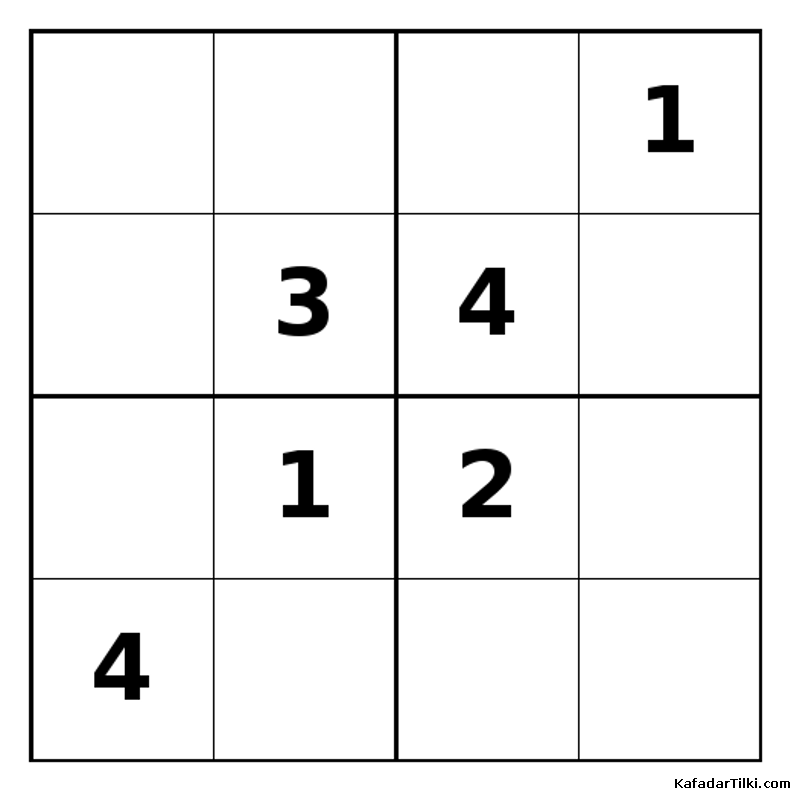 Zor Mini Sudoku (4x4), Kitap 19 - 2