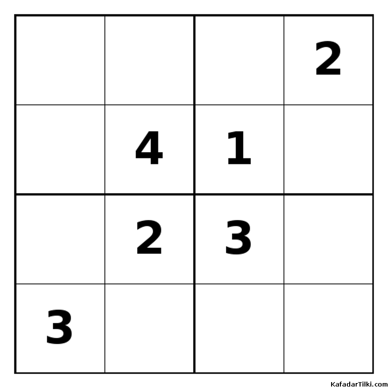 Zor Mini Sudoku (4x4), Kitap 19 - 4