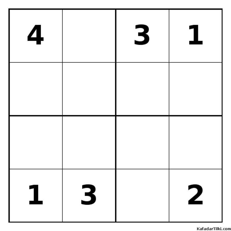 Zor Mini Sudoku (4x4), Kitap 2 - 2
