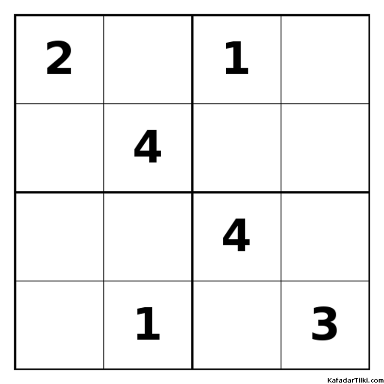 Zor Mini Sudoku (4x4), Kitap 2 - 3