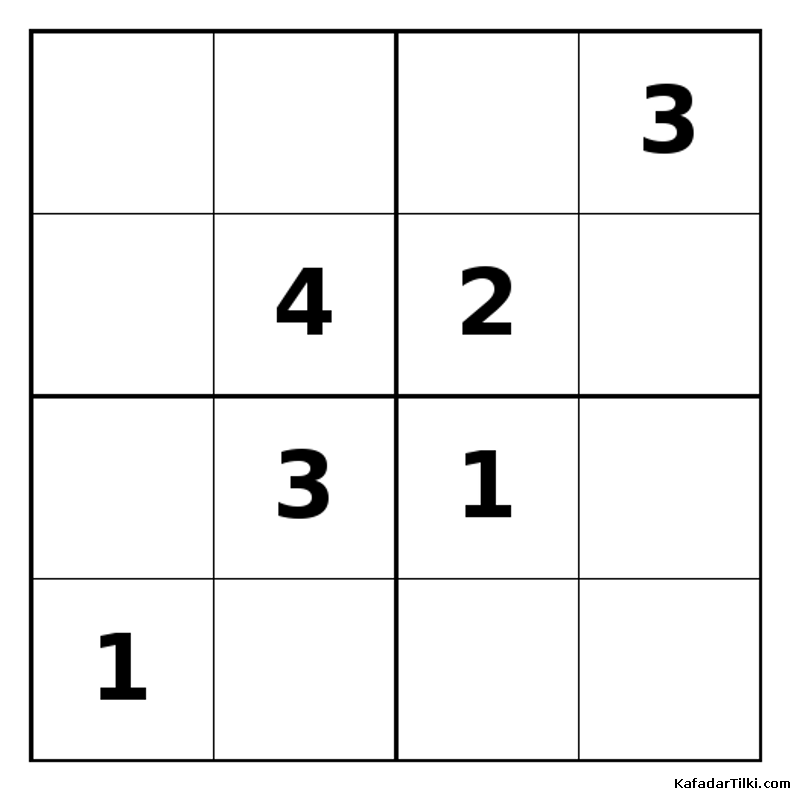 Zor Mini Sudoku (4x4), Kitap 2 - 5
