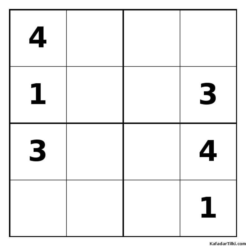 Zor Mini Sudoku (4x4), Kitap 2 - 6