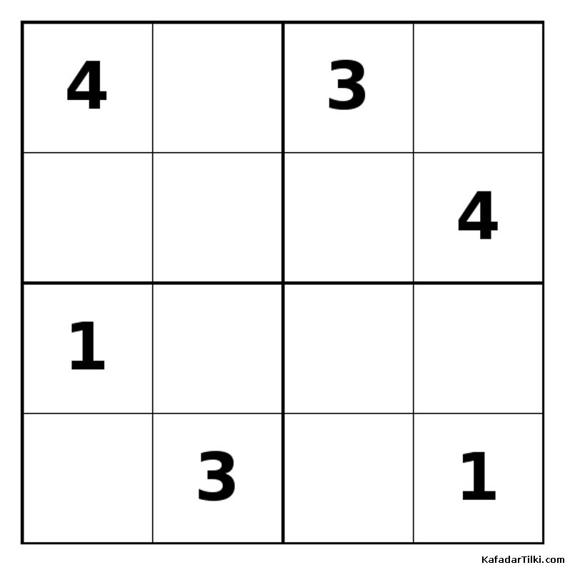 Zor Mini Sudoku (4x4), Kitap 20 - 3