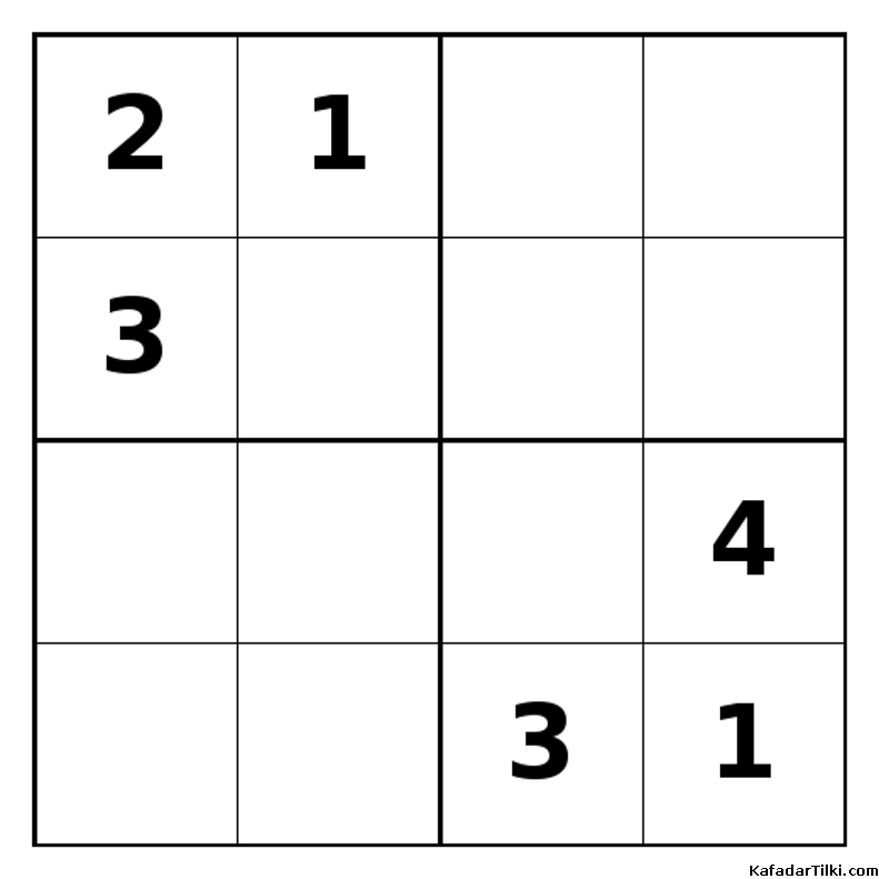 Zor Mini Sudoku (4x4), Kitap 20 - 9